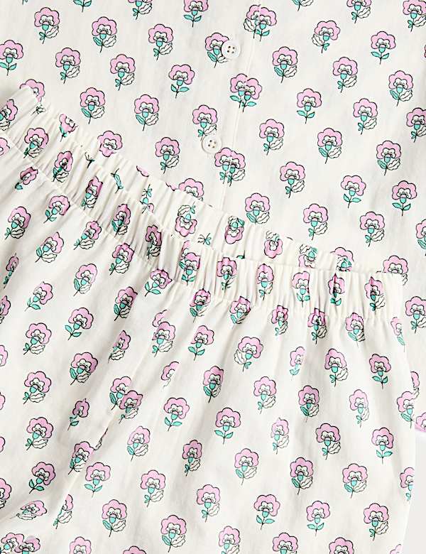 Pure Cotton Floral Print Pyjamas (6-16 Yrs)