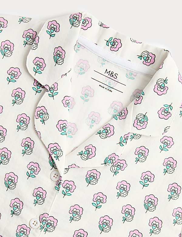 Pure Cotton Floral Print Pyjamas (6-16 Yrs)
