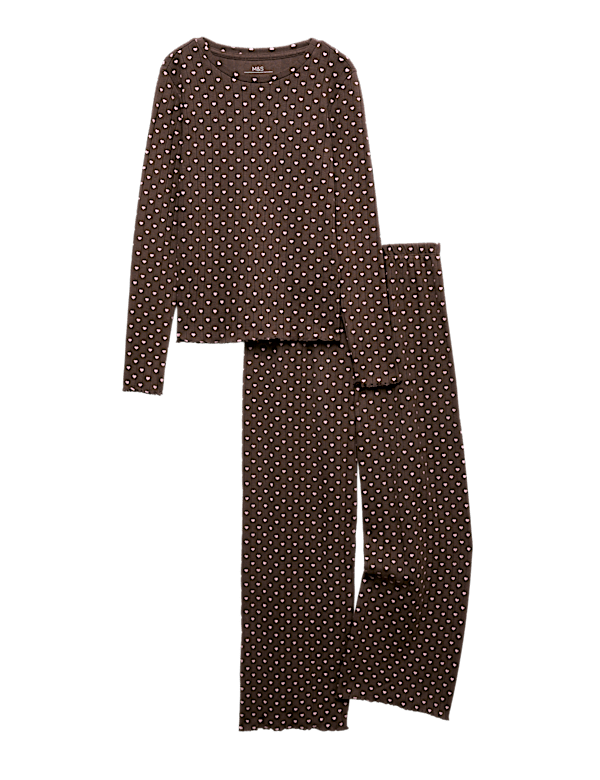 Cosy Ribbed Heart Pyjama Set