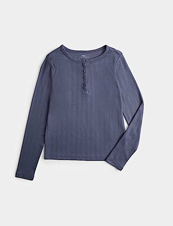 Long Sleeve Button Up Pyjama Top (6-16 Yrs)