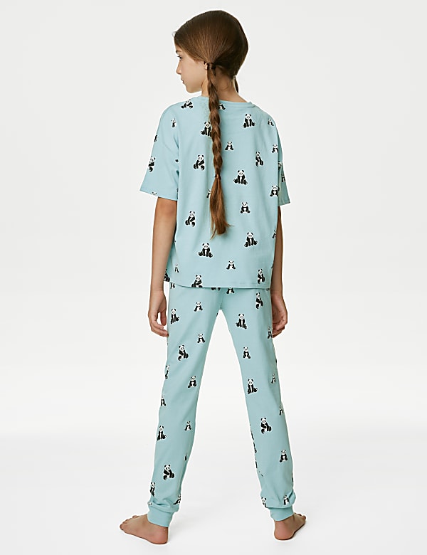 2pk Pure Cotton Panda Pyjama Sets (6-16 Yrs)