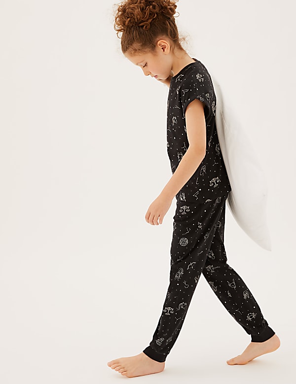 2pk Pure Cotton Astrology Print Pyjama Sets (6-16 Yrs)