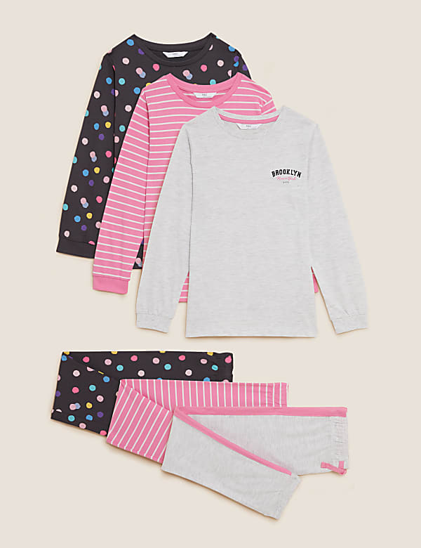 Combo 3 Cotton Mix Crew Neck Nightwear Set
