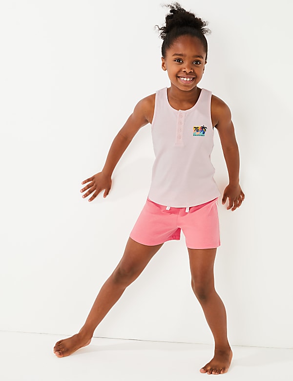 2pk Cotton Short Pyjama Sets (6-16 Yrs)