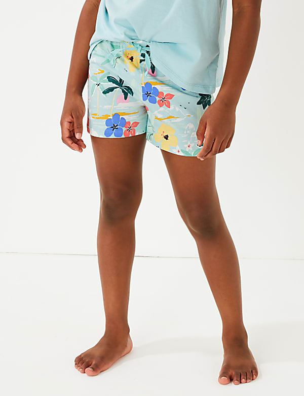 2 Pack Pure Cotton Slogan Short Pyjama Sets (6-16 Yrs)