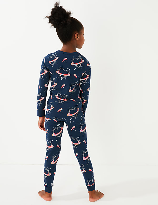 Cotton Heart Print Pyjama Set (7-16 Yrs)