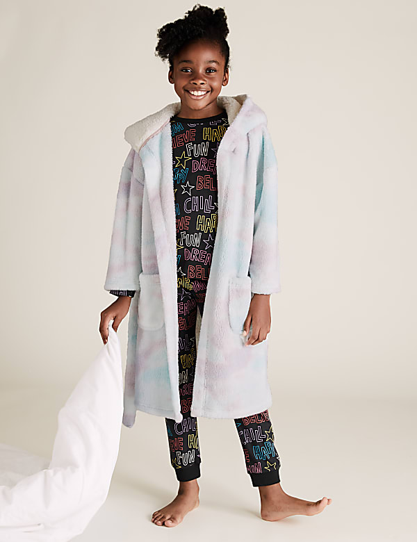 Fleece Dressing Gown 6 16 Yrs MULTI Dressing Gowns M S IT