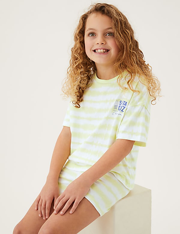 2pk Pure Cotton Tie Dye Short Pyjama Set (6-16 Yrs)