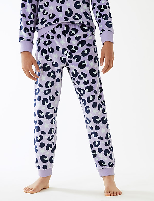 Velour Leopard Lounge Pyjama Set