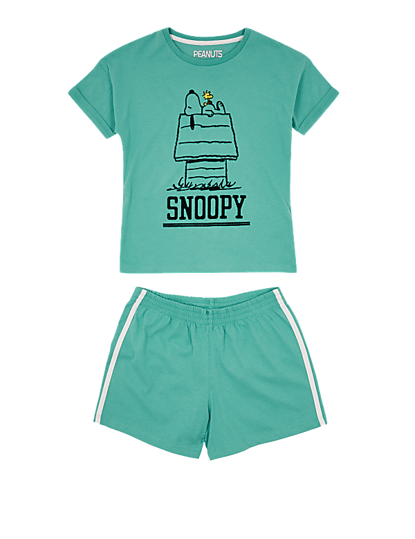 Cotton Snoopy™ Print Short Pyjamas (6-16 Yrs)