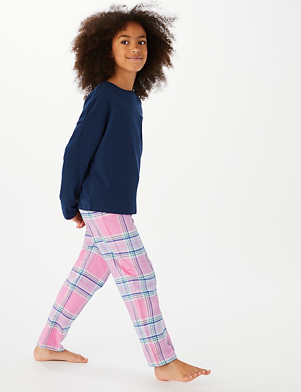 2pk Pure Cotton Checked Pyjama Sets