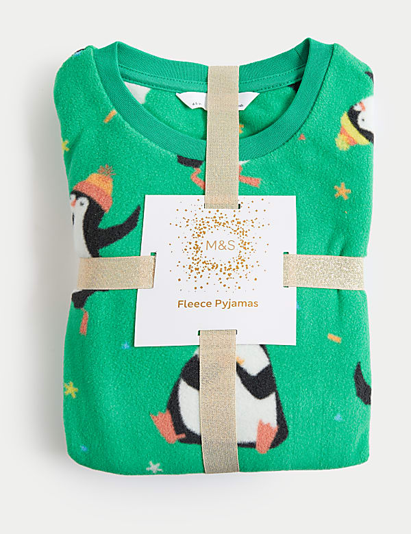 Fleece Penguin Christmas Pyjamas (1-8 Yrs)