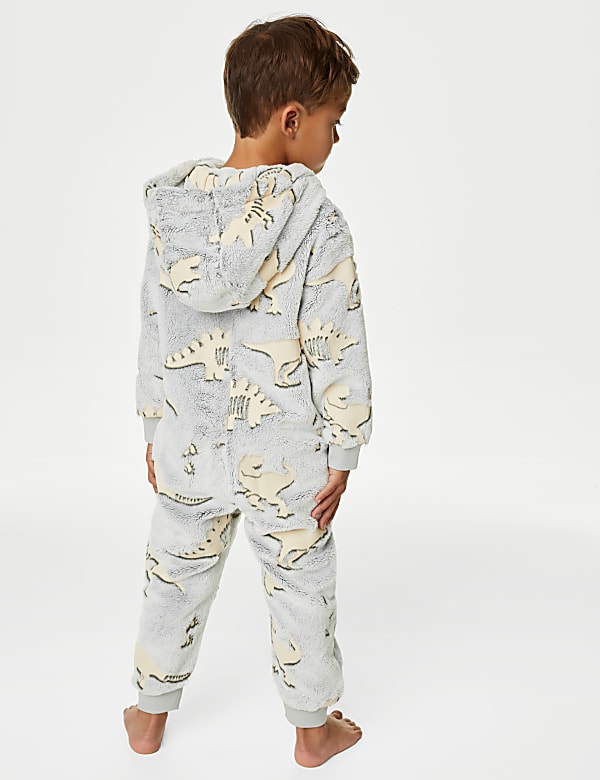 Fleece Glow In The Dark Dinosaur Onesie (1-7 Yrs)