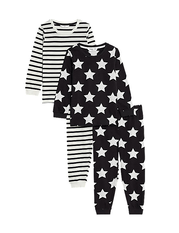 Pure Cotton Stripes Round Neck Pyjama Set