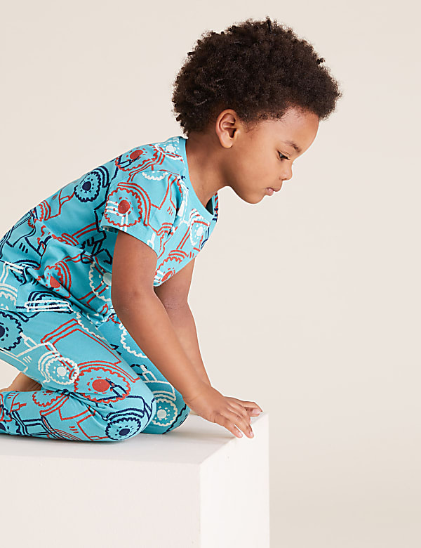 3pk Pure Cotton Patterned Pyjama Sets