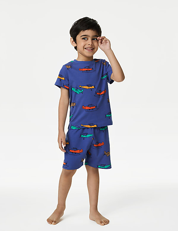 Pure Cotton Aeroplane Pyjamas (1-8 Yrs) - NL