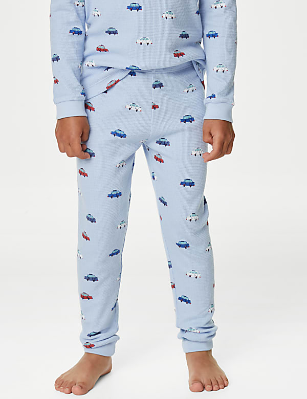 Pure Cotton Transport Waffle Pyjamas (1-8 Yrs)