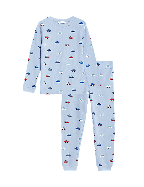 Pure Cotton Transport Waffle Pyjamas (1-8 Yrs)