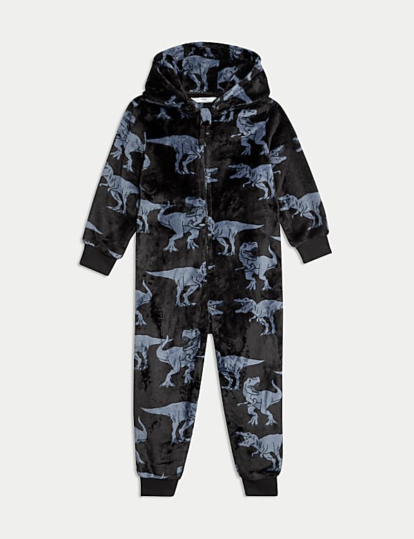 Fleece Dinosaur Hooded Onesie (1-7 Yrs) - RO