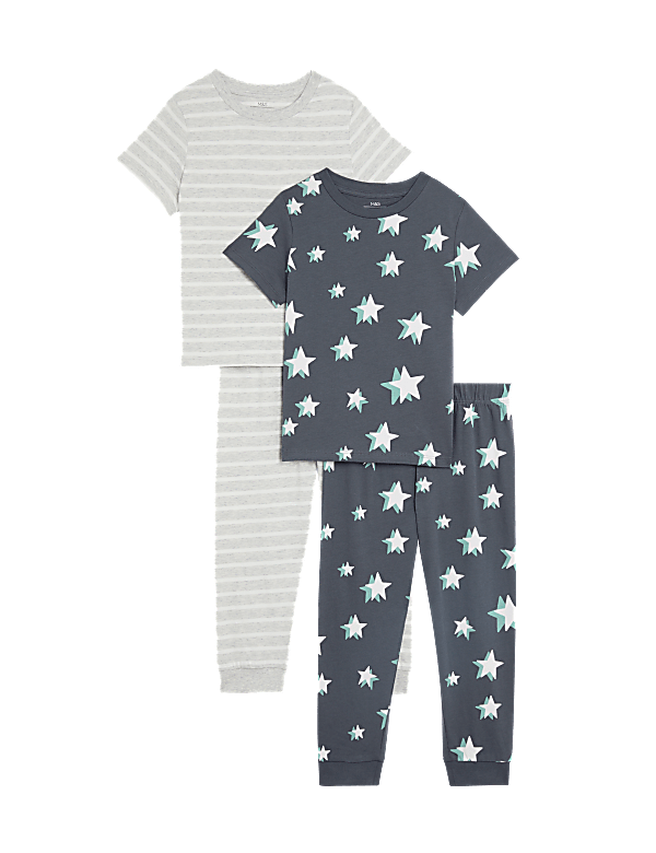 2pk Pure Cotton Printed Pyjama Sets (1-8 Yrs)