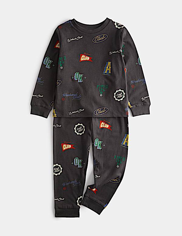 Pure Cotton Badge Pyjamas (1-16 Yrs)