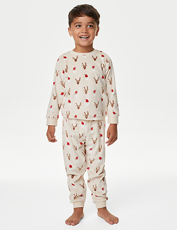 Buy Velour Christmas Pyjamas 1 8 Yrs at Marks Spencer