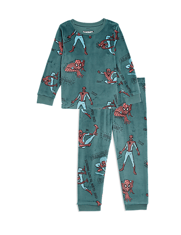 Buy Spider Man Velour Pyjamas 2 8 Yrs at Marks Spencer