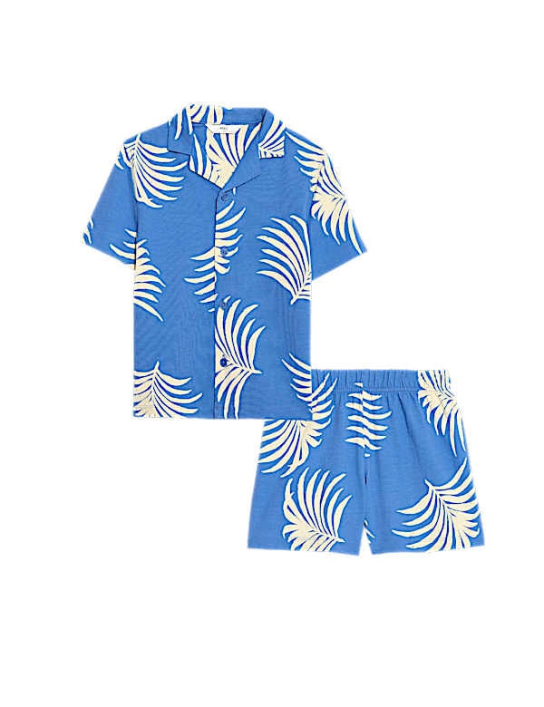 Cotton Rich Palm Print Pyjamas (1-16 Yrs)