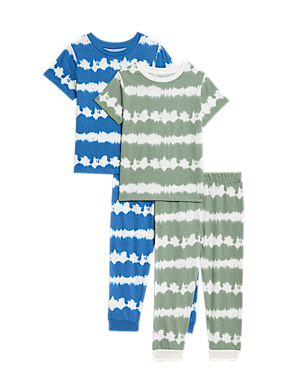 2pk Pure Cotton Tie Dye Pyjama Sets (1-16 Yrs)