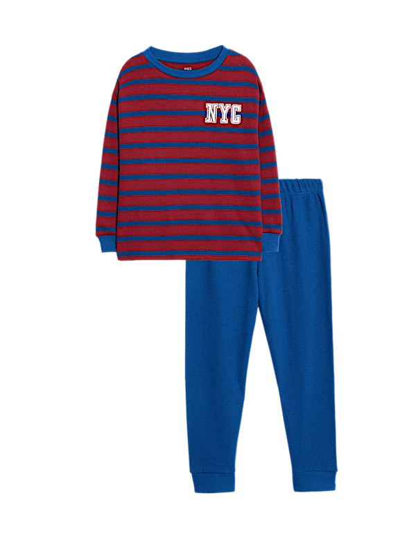 Pure Cotton NYC Striped Pyjamas (1-8 Yrs)