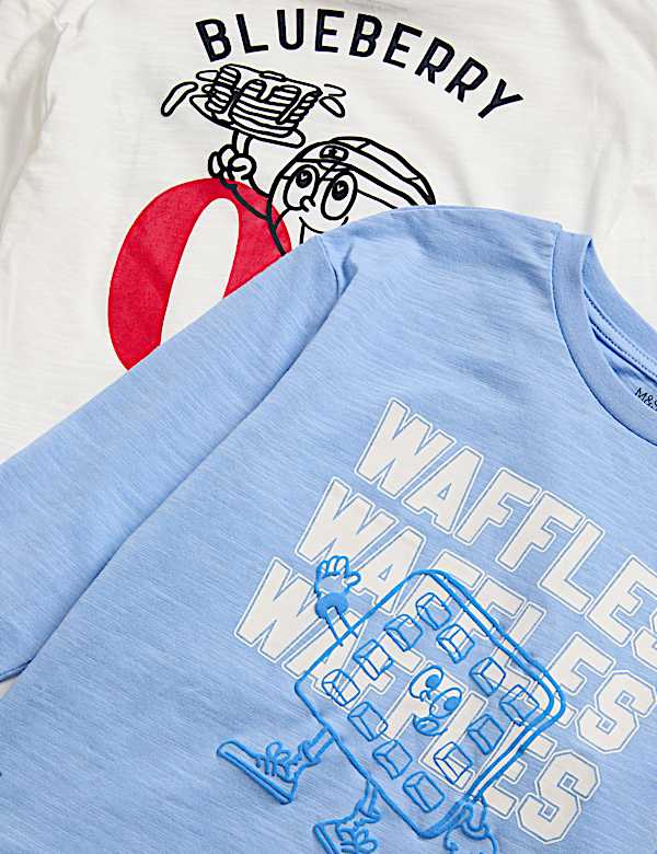 2pk Pure Cotton Graphic Pyjama Sets (1-8 Yrs)