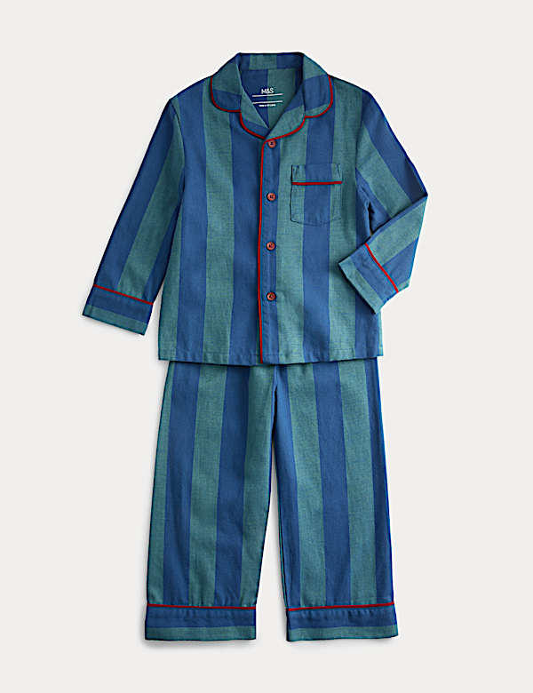 Pure Cotton Striped Pyjamas (12 Mths-10 Yrs) - AL