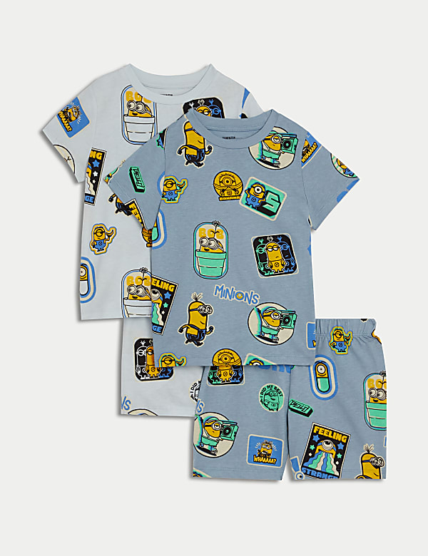 2pk Pure Cotton Minions™ Pyjama Sets (3-16 Yrs)