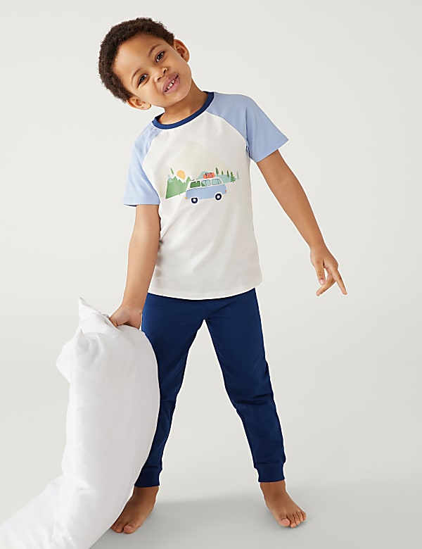 3pk Pure Cotton Camping Pyjama Sets