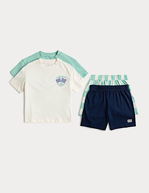 2 Pack Pure Cotton Racing Graphic Pyjamas (1-16 Yrs)