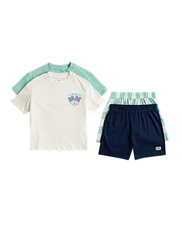 2 Pack Pure Cotton Racing Graphic Pyjamas (1-16 Yrs)