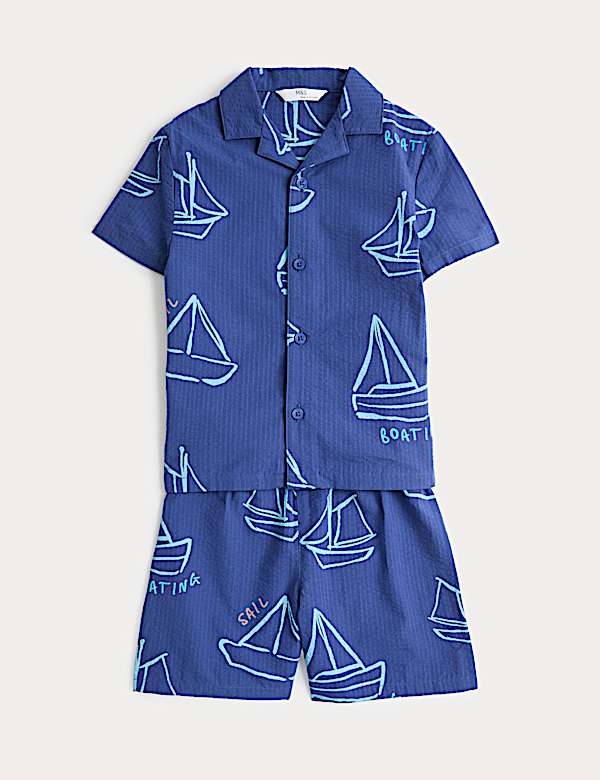 Boat Graphic Revere Short Pyjamas (1-8 Yrs)