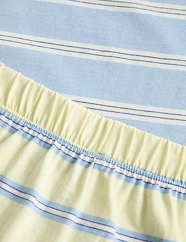 2 Pack Pure Cotton Striped Pyjama Sets (1-8 Yrs)