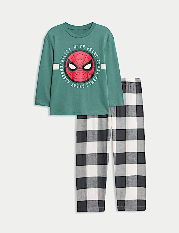 Schlafanzug aus reiner Baumwolle mit Spider-Man™-Motiv (1–8 Jahre) - AT