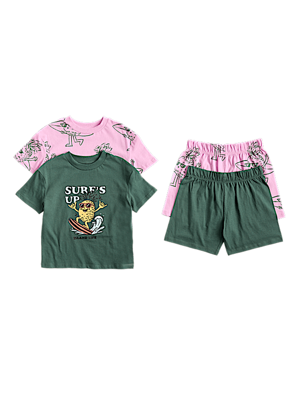 2 Pack Surf Graphic Pyjama Sets (1-8 Yrs)