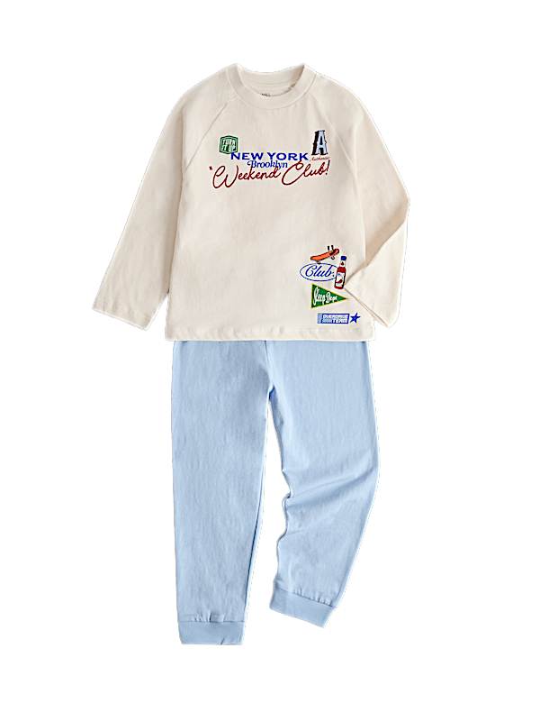 Pure Cotton Weekend Club Pyjamas (1-8 Yrs)
