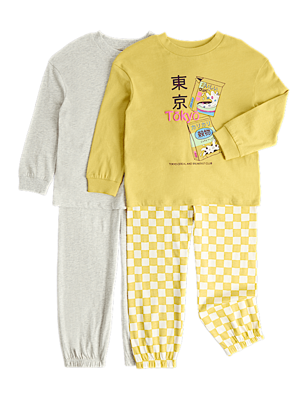 Kids' 2 Pack Tokyo Graphic Pyjama Sets (1-8 Yrs)