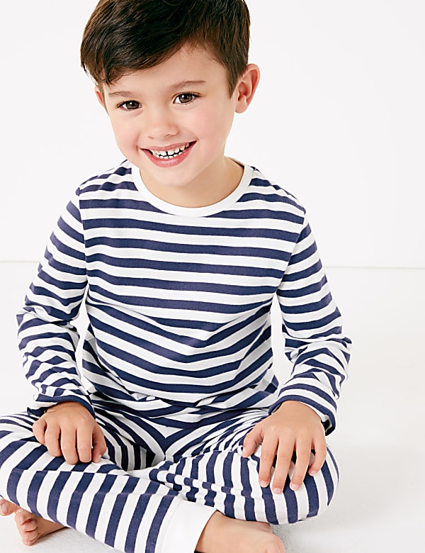 3 Pack Cotton Striped Pyjama Sets (1-7 Yrs)