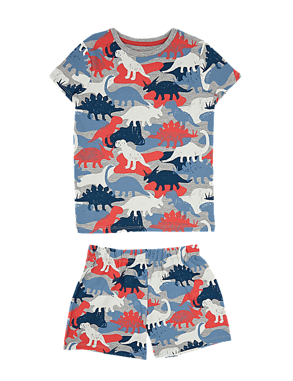Cotton Dinosaur Short Pyjama Set (1-7 Yrs)