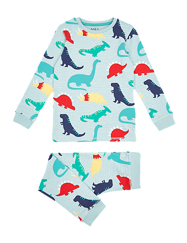 Cotton Rich Dinosaur Print Pyjama Set