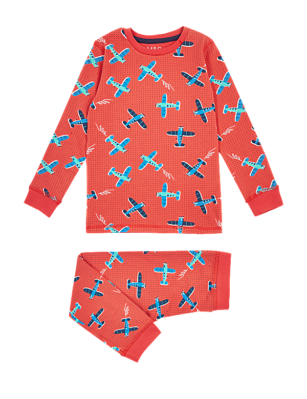 Cotton Rich Plane Pyjama Set (1-7 Yrs)