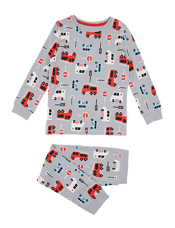 Cotton Rich Fire Engine Pyjama Set (1-7 Yrs)