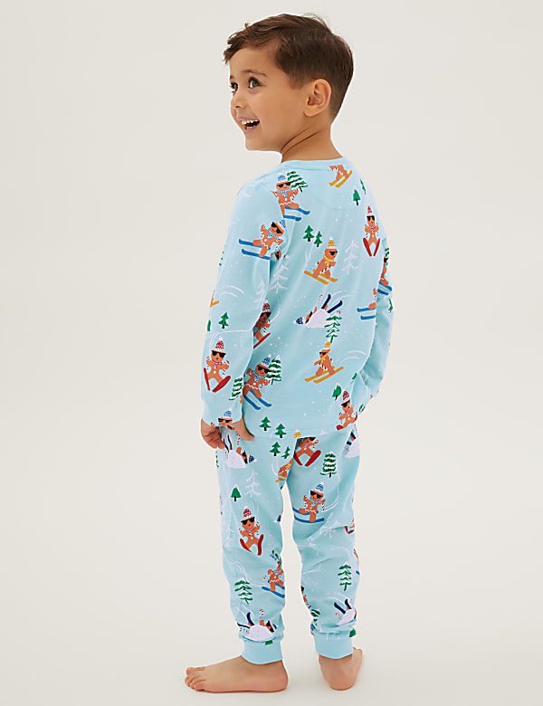 Pure Cotton Gingerbread Men Pyjamas (12 Mths - 7 Yrs)
