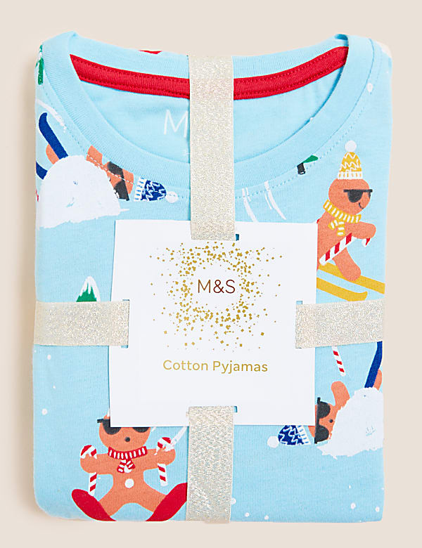 Pure Cotton Gingerbread Men Pyjamas (12 Mths - 7 Yrs)