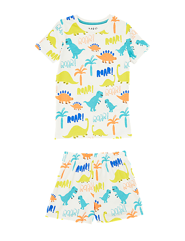 Cotton Dinosaur Short Pyjama Set (1-7 Yrs)
